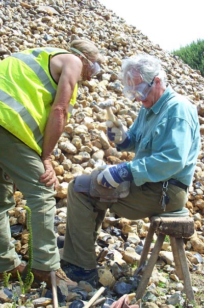 One to one architectural flint knapping workshop