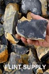  A sample of random knapped flint for architectural use